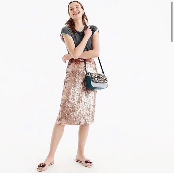 J.Crew Sequin MIDI Skirt
